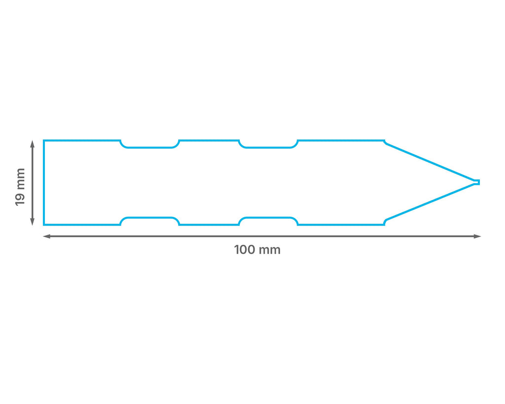 PVC Steck-Etikett 100 x 19 mm