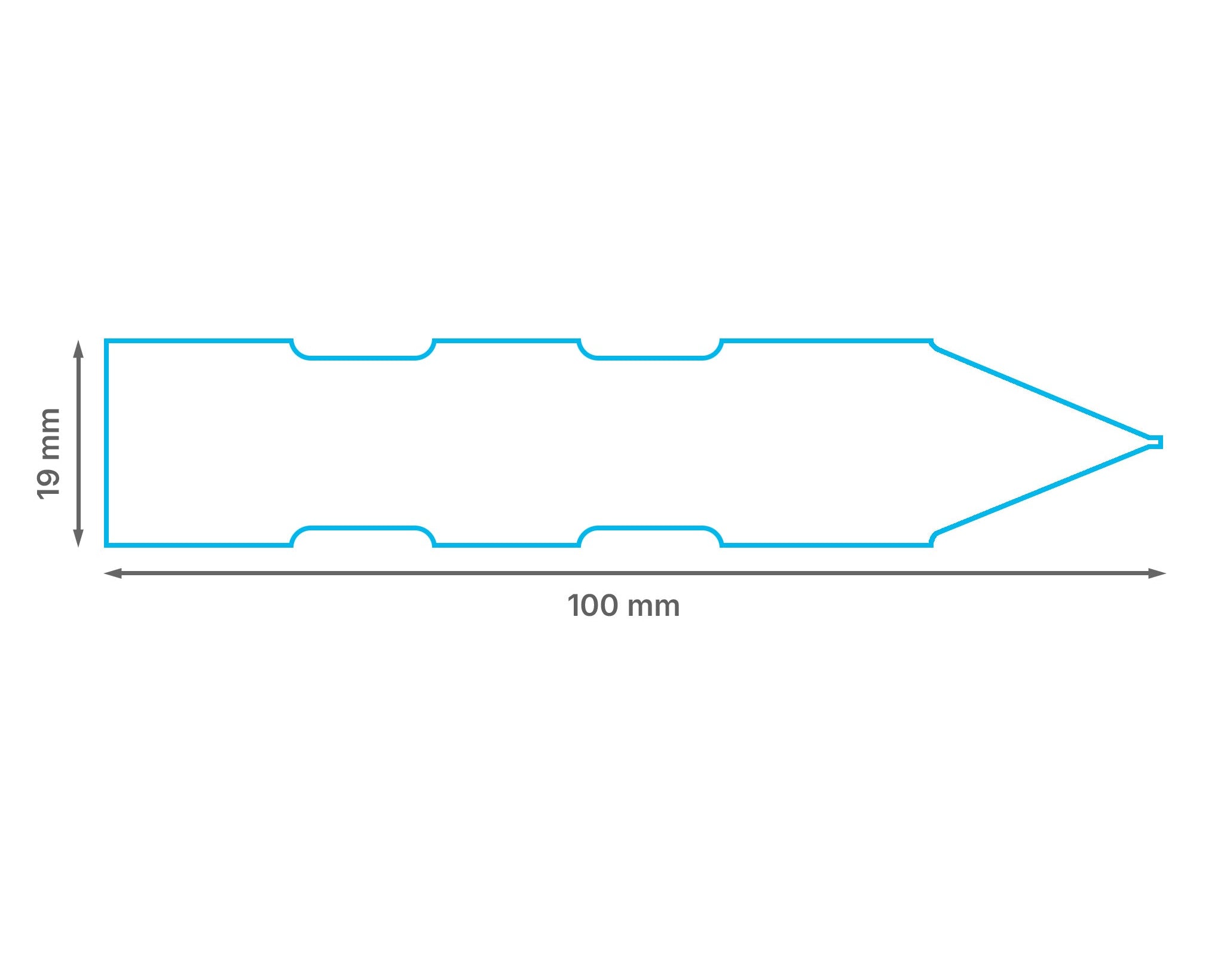 PVC Steck-Etikett 100 x 19 mm