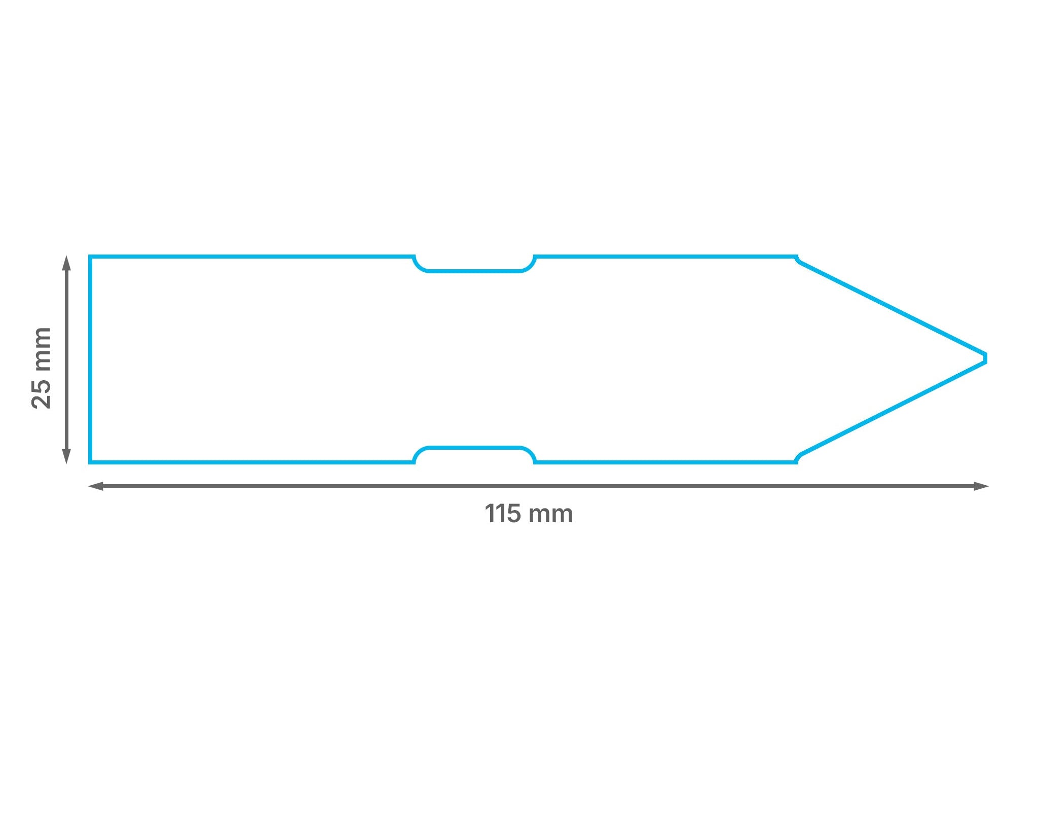 PVC Steck-Etikett 115 x 25 mm